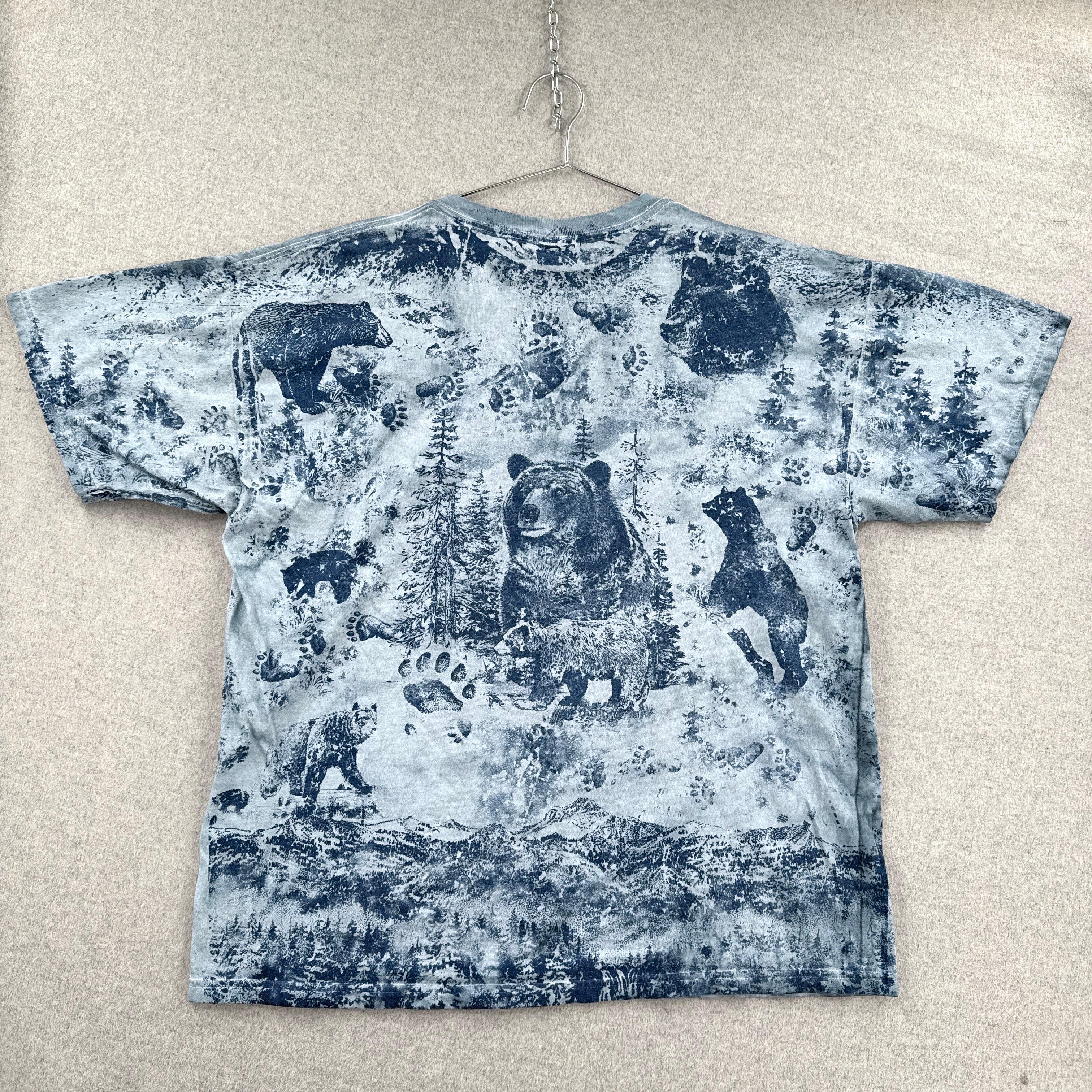 Vintage 90s Bear Woods Tie Dye Graphic Tee 