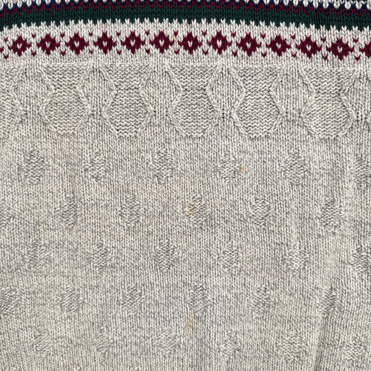 Vintage 90s Beige Neutral Geometric Pattern Knitted Sweater - XL Tall