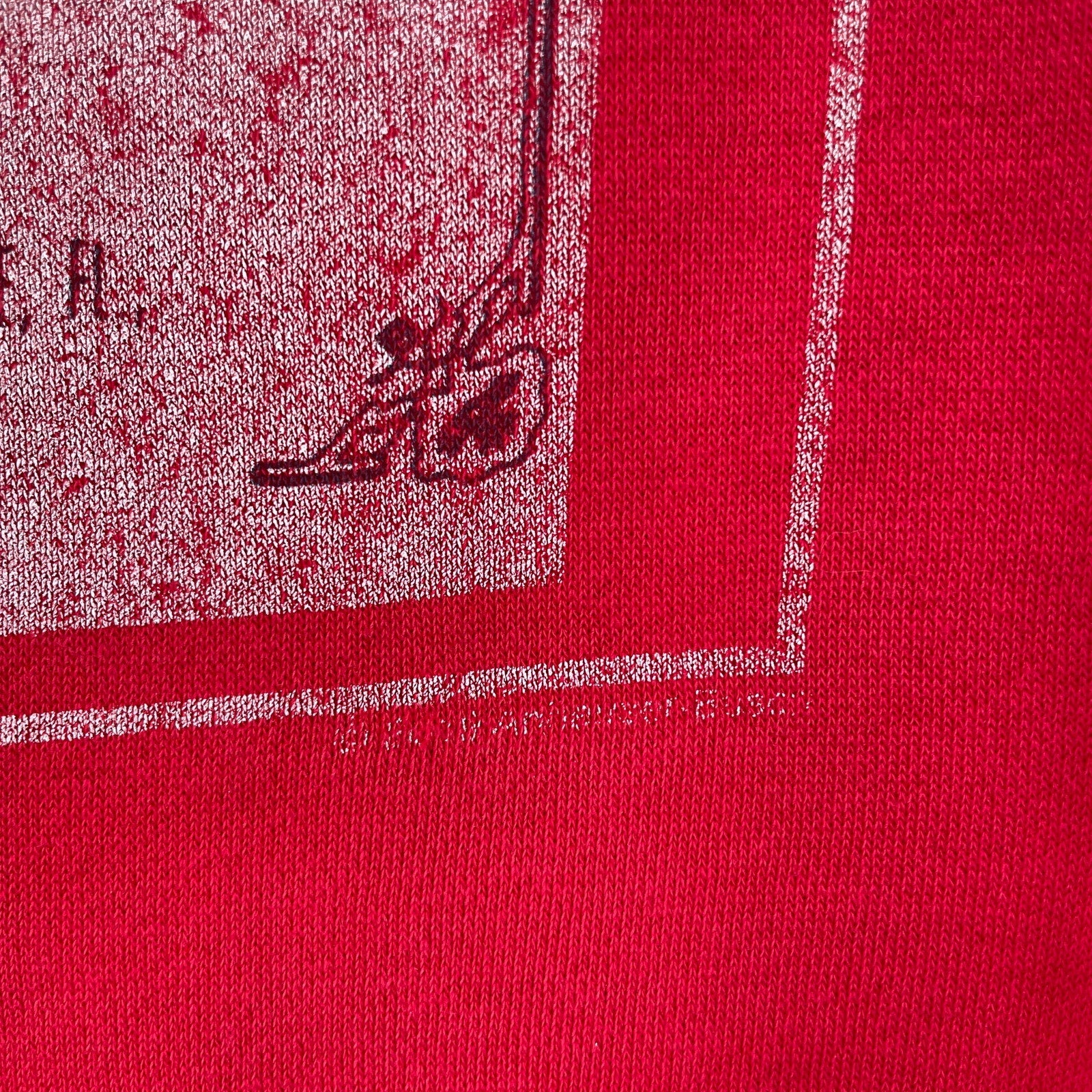 faded print on sweatshirt