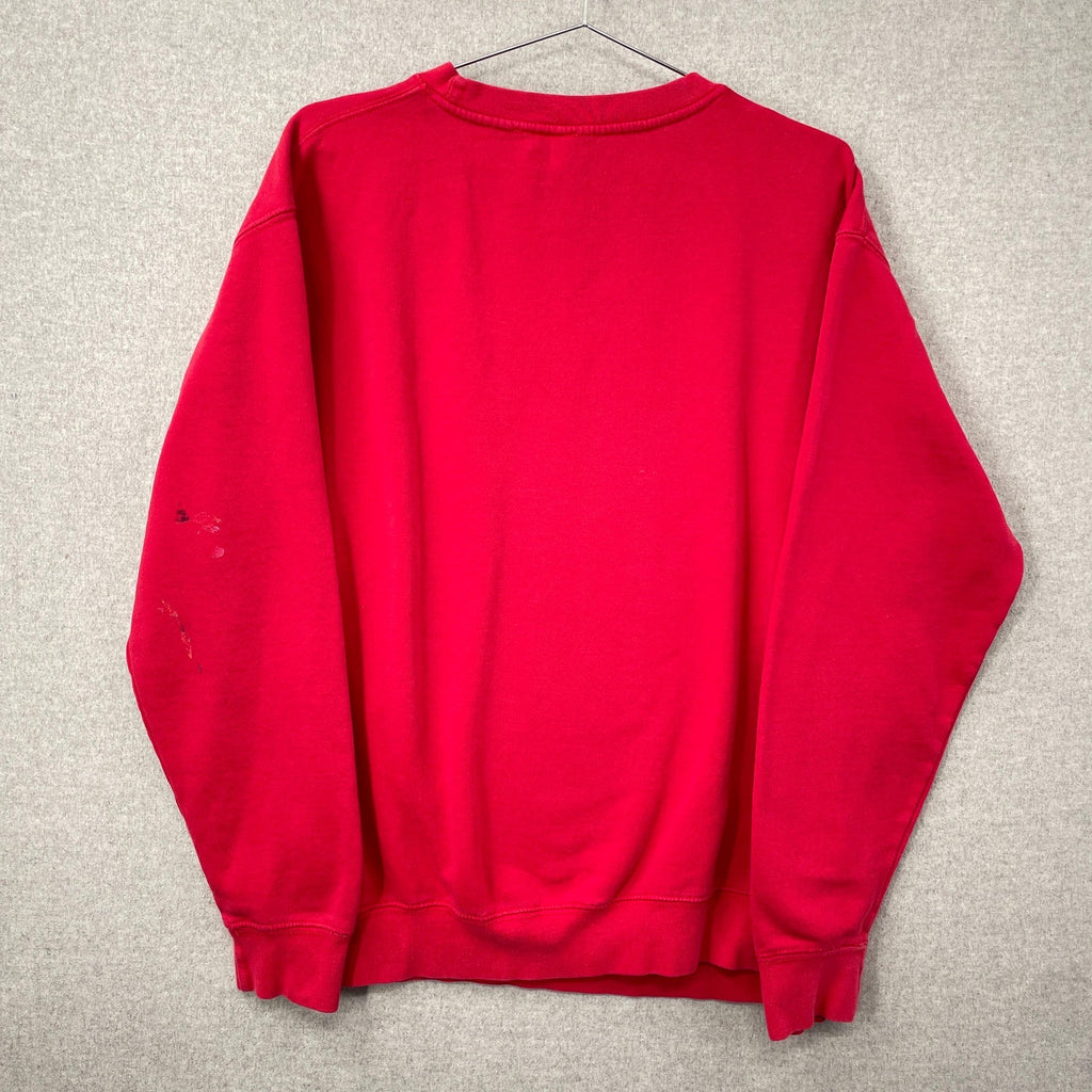 Red sweatshirt on a gray background