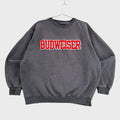 Vintage 90s Budweiser Beer Embroidered Crewneck Sweatshirt - XL