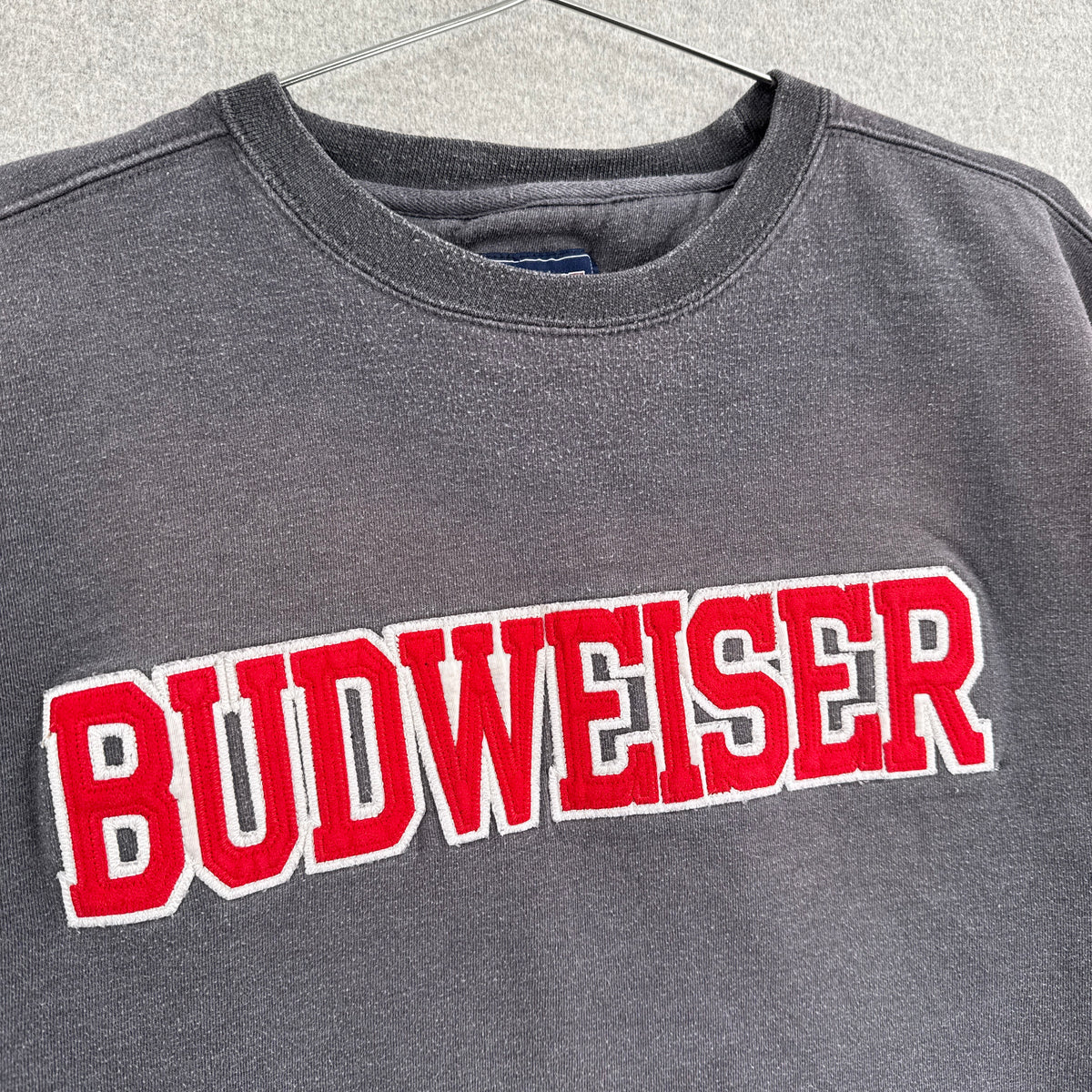 Vintage 90s Budweiser Beer Embroidered Crewneck Sweatshirt - XL