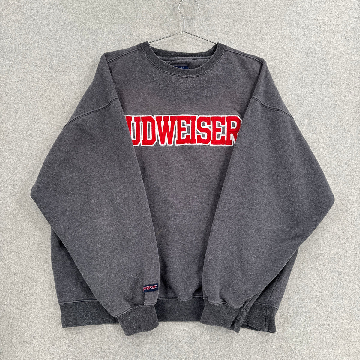 Vintage 90s Budweiser Beer Embroidered Crewneck Sweatshirt - XL