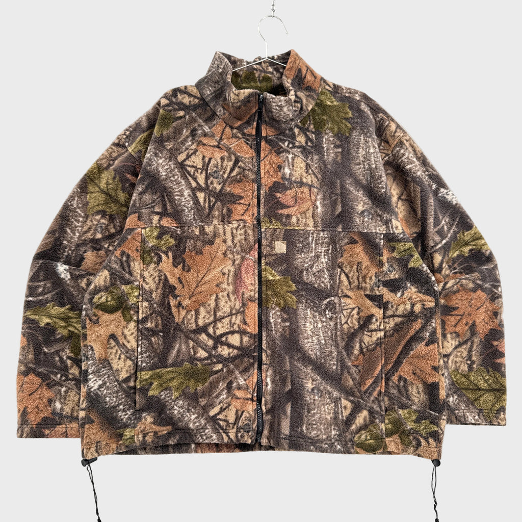 Vintage 90s Camouflage Fleece Sweater Jacket