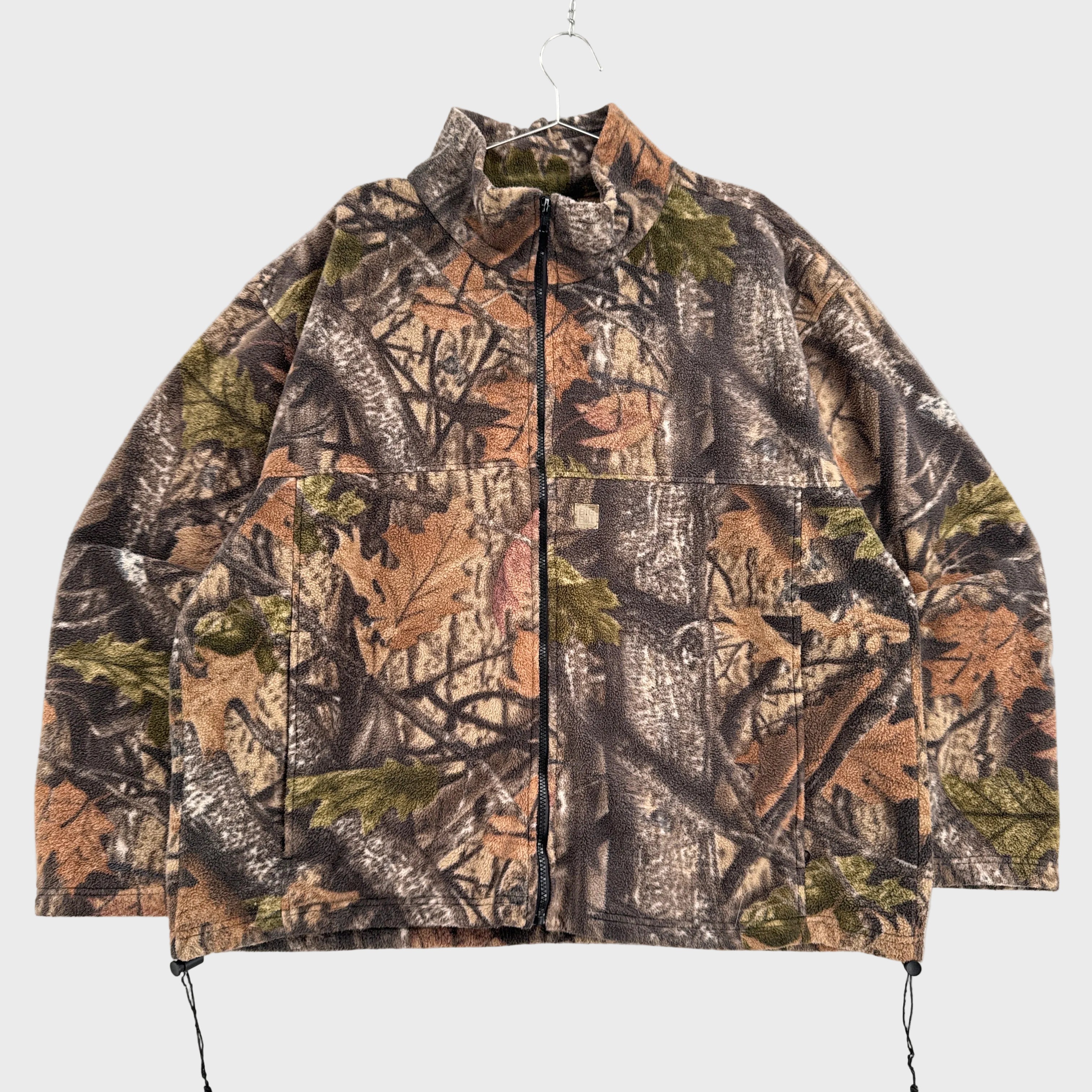 Vintage 90s Camouflage Fleece Sweater Jacket