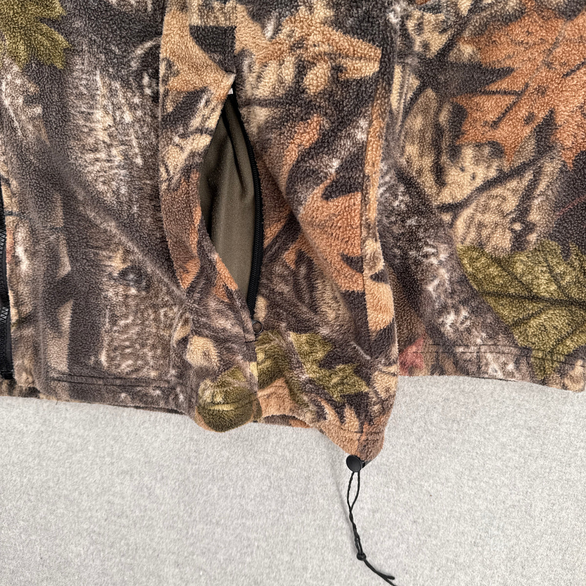 Vintage 90s Camouflage Fleece Sweater Jacket