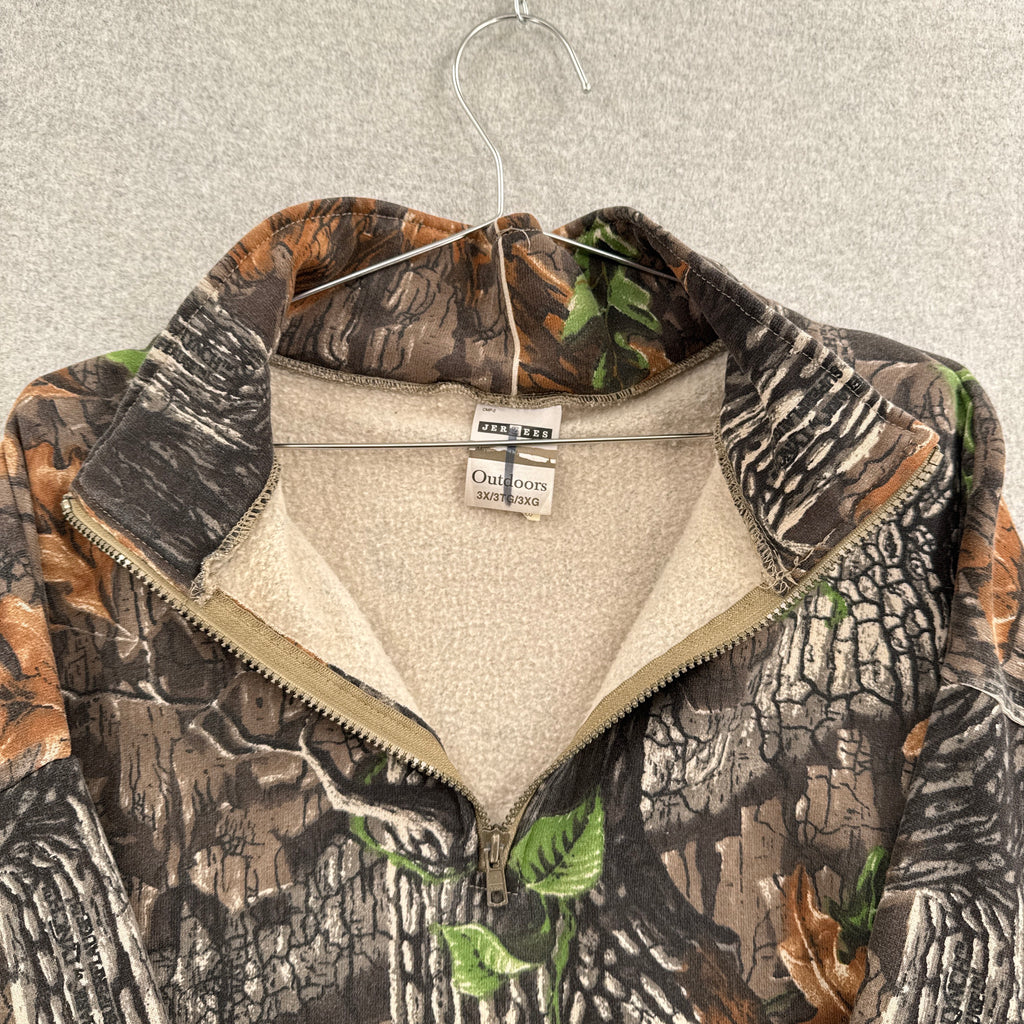 Vintage 90s Camouflage Quarter Zip Sweatshirt