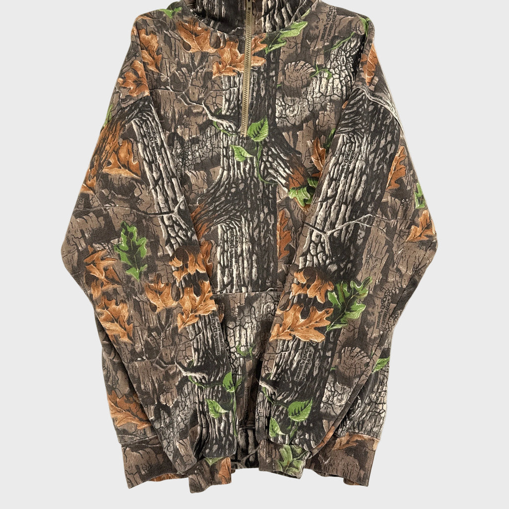Vintage 90s Camouflage Quarter Zip Sweatshirt