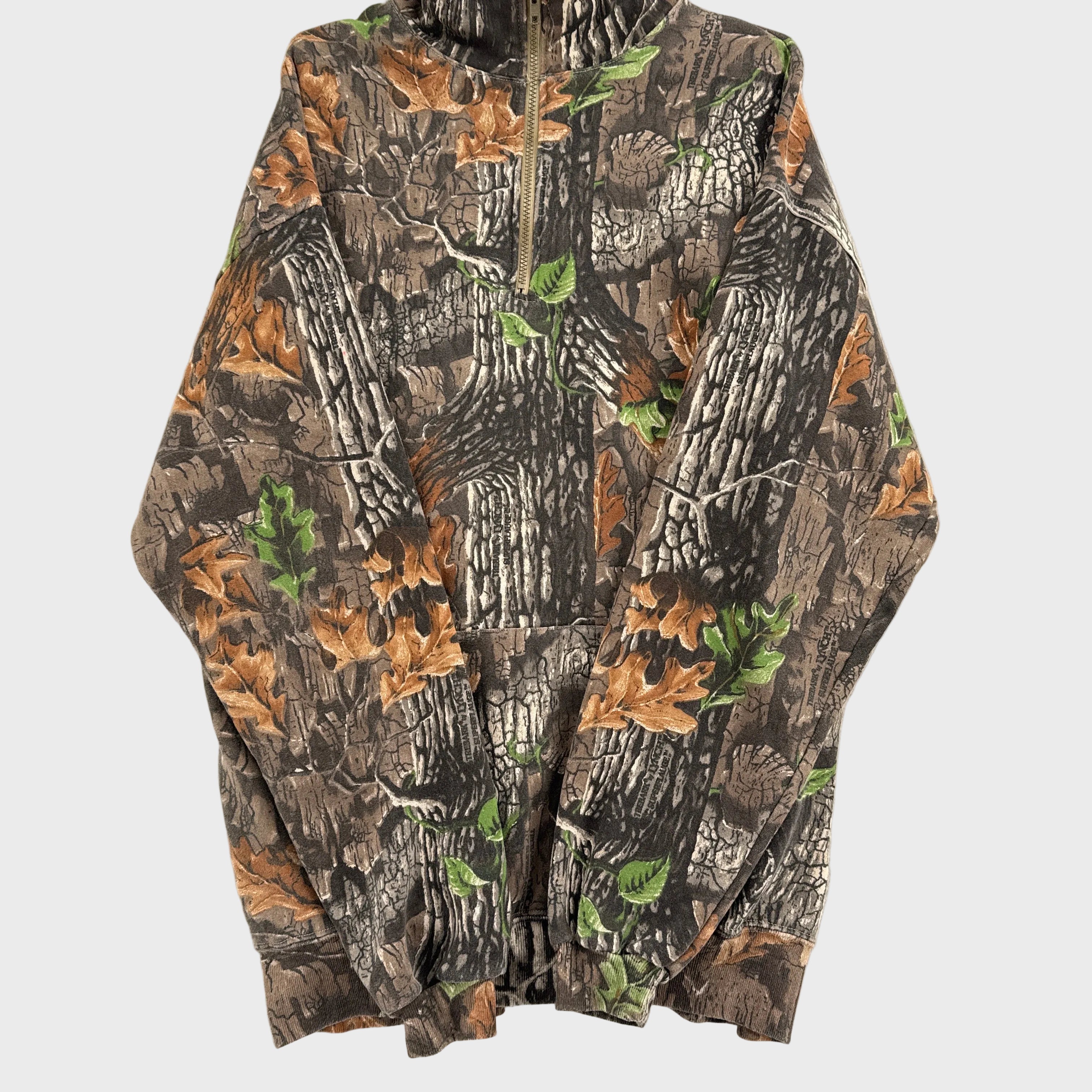 Vintage 90s Camouflage Quarter Zip Sweatshirt