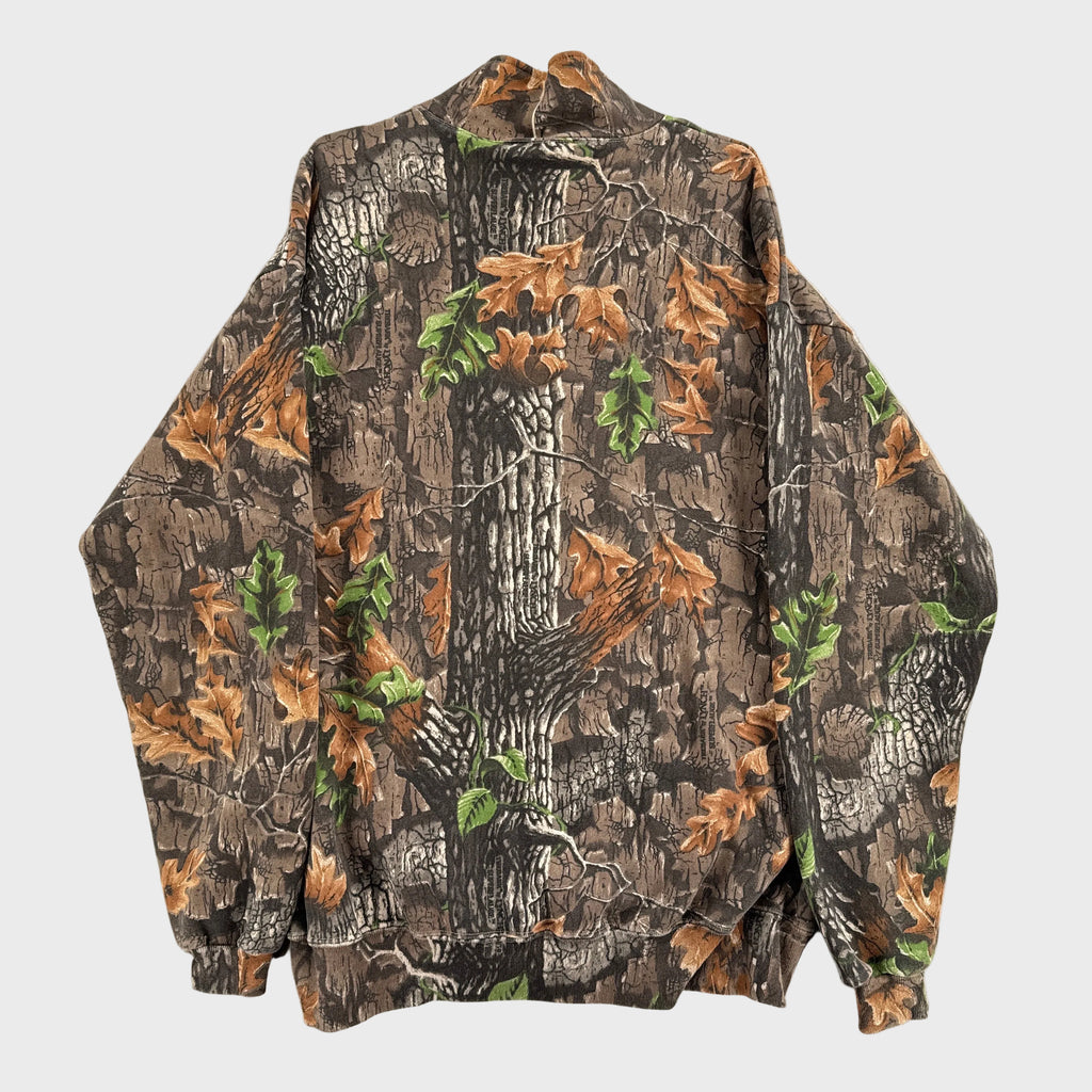 Vintage 90s Camouflage Quarter Zip Sweatshirt