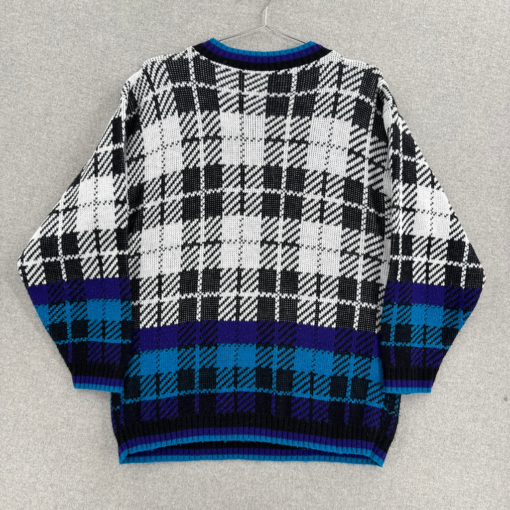 Vintage 90s Cats Kittens Knitted Crewneck Sweater - M/L