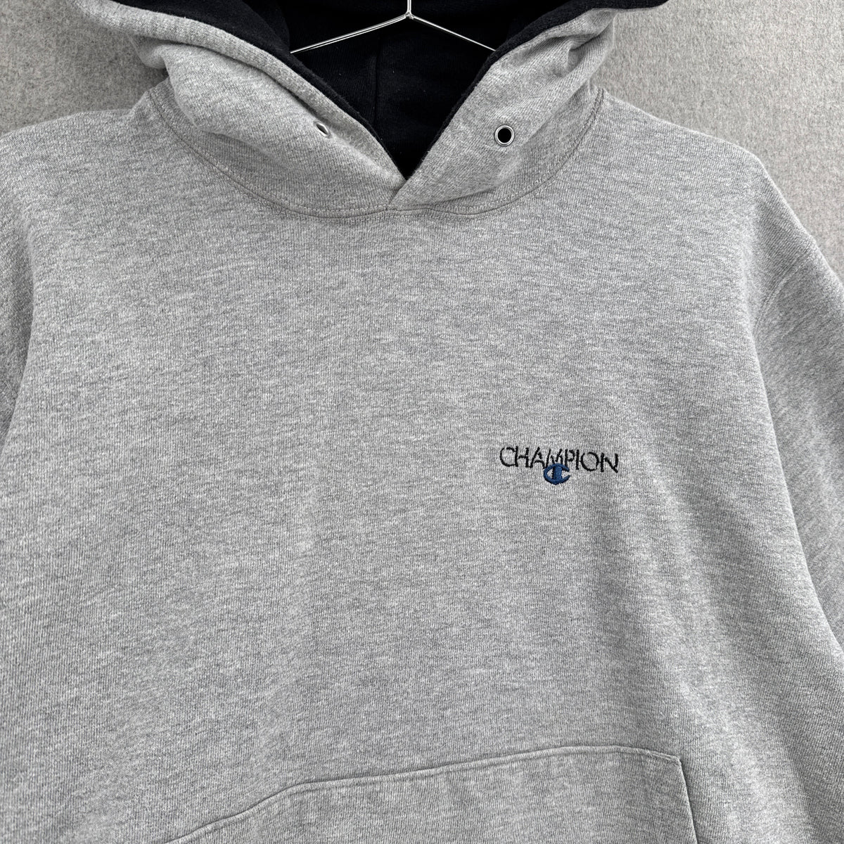 Vintage 90s Champion Logo Embroidered Hoodie Sweatshirt - L