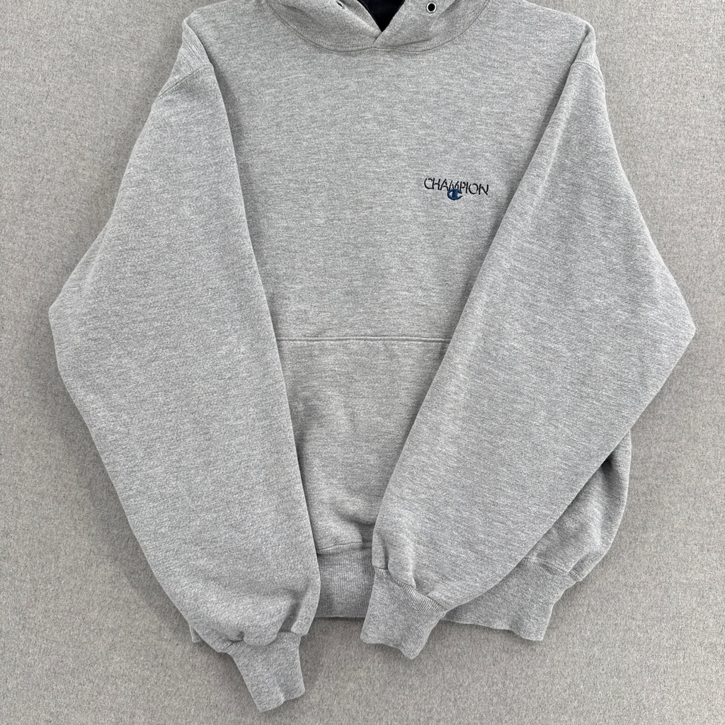 Vintage 90s Champion Logo Embroidered Hoodie Sweatshirt - L