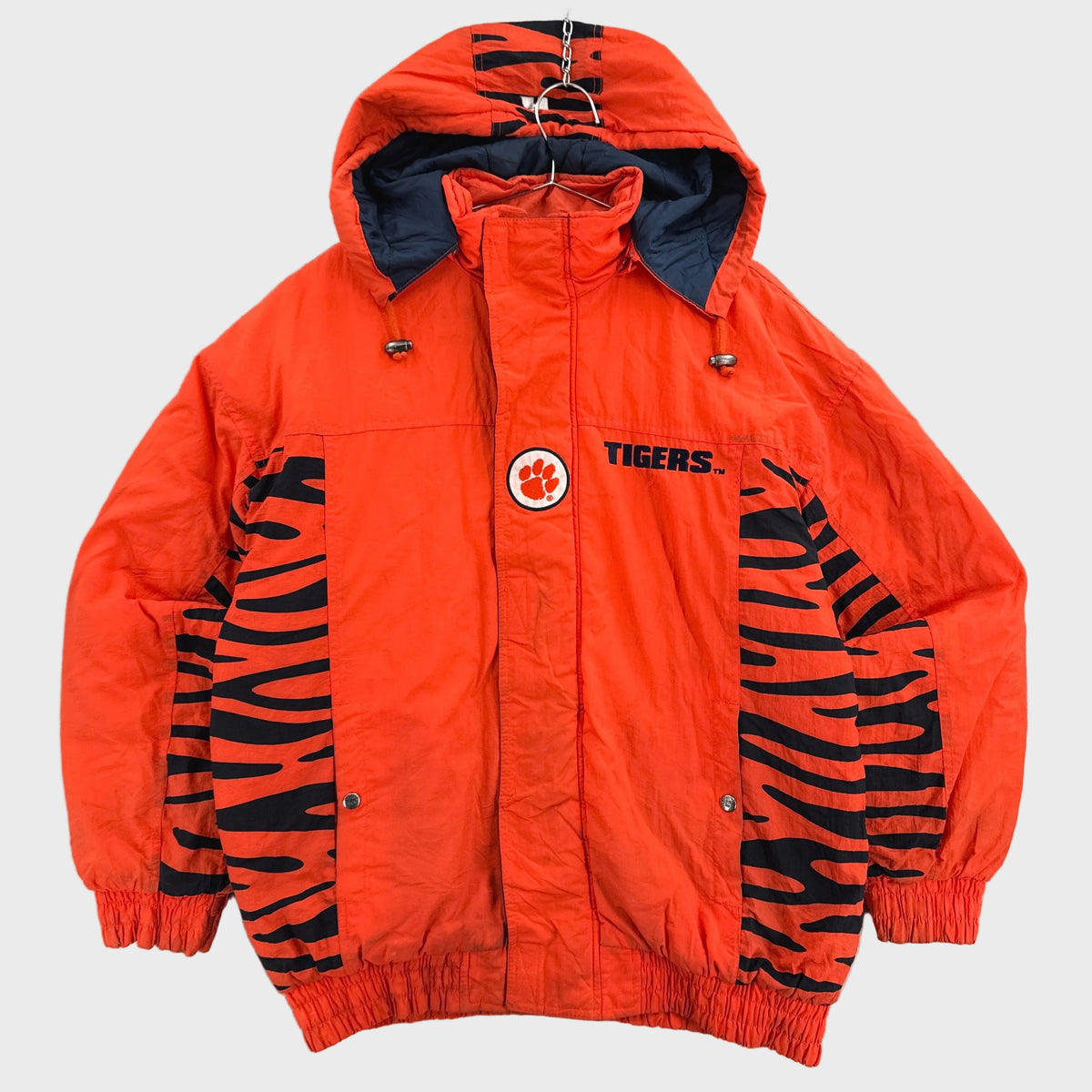 Vintage 90s Clemson Tigers University Puffer Varsity Jacket - L