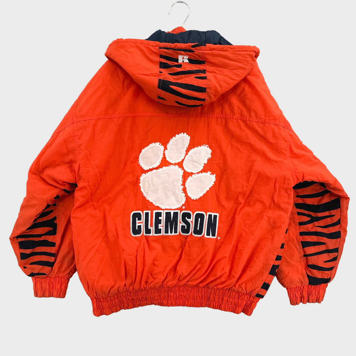 Vintage 90s Clemson Tigers University Puffer Varsity Jacket - L