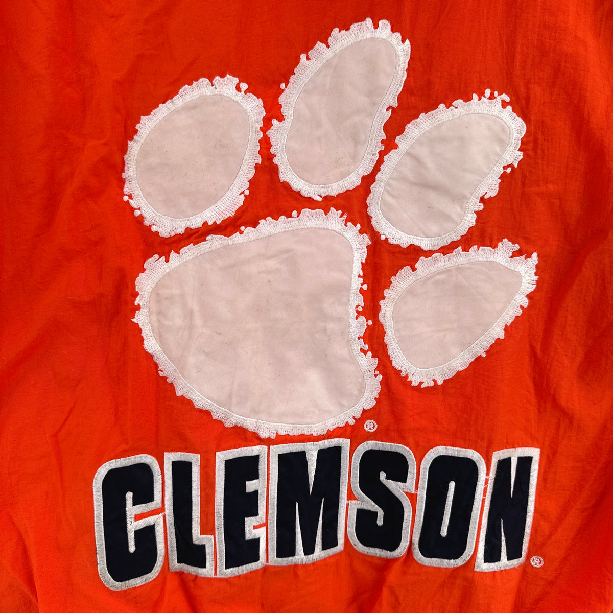 Vintage 90s Clemson Tigers University Puffer Varsity Jacket - L