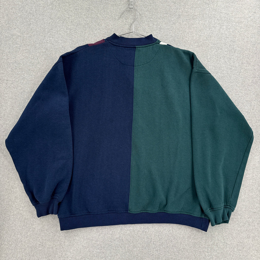 Vintage 90s Color Block Vertical Stripes Crewneck Sweatshirt