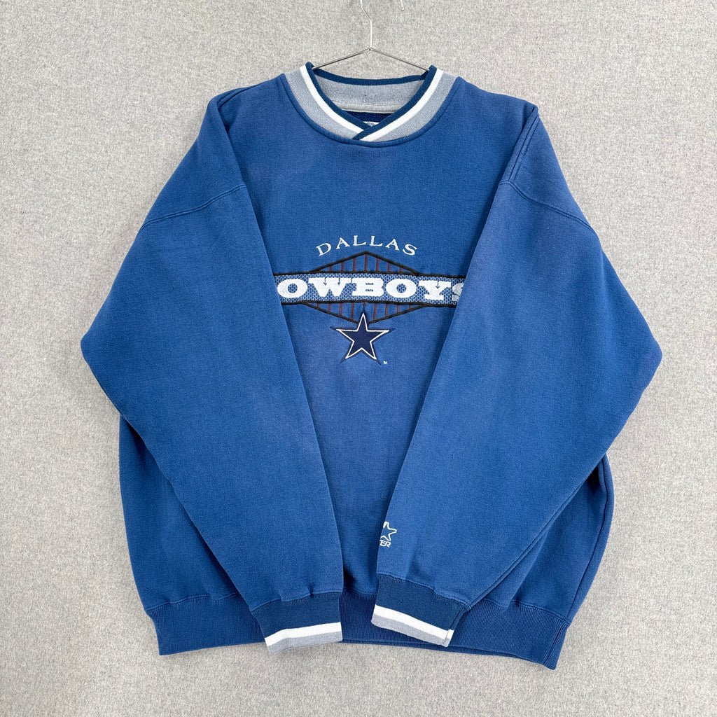 Vintage 90s Dallas Cowboys NFL Embroidered Crewneck Sweatshirt - XL