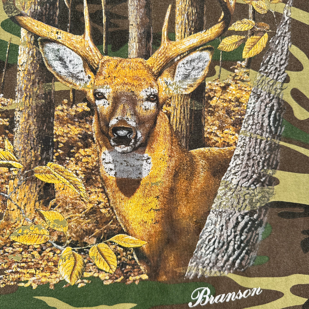 Vintage 90s Deer Camo Branson Graphic Tee 