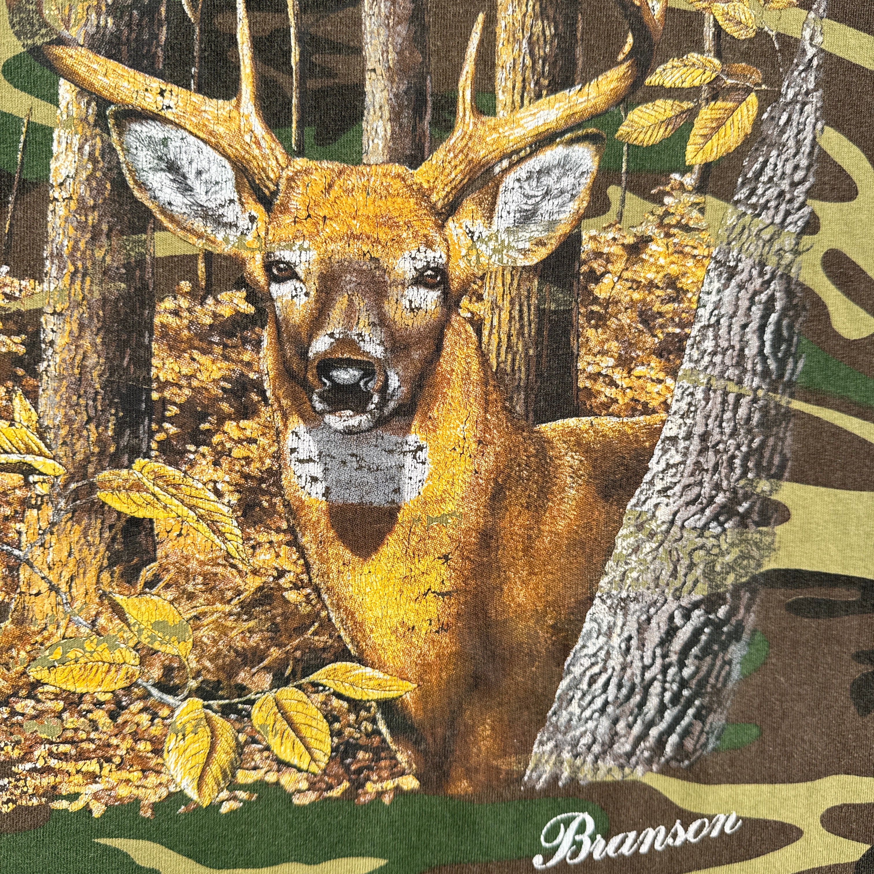 Vintage 90s Deer Camo Branson Graphic Tee 