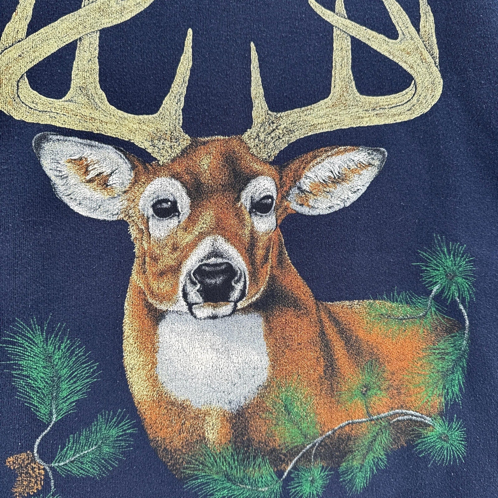 Vintage 90s Deer Wildlife Nature Crewneck Sweatshirt