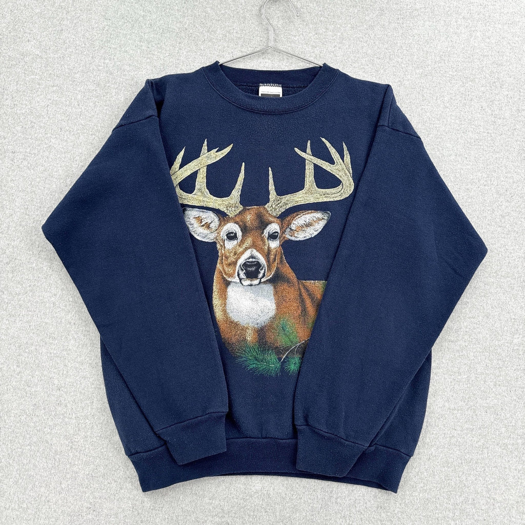 Vintage 90s Deer Wildlife Nature Crewneck Sweatshirt
