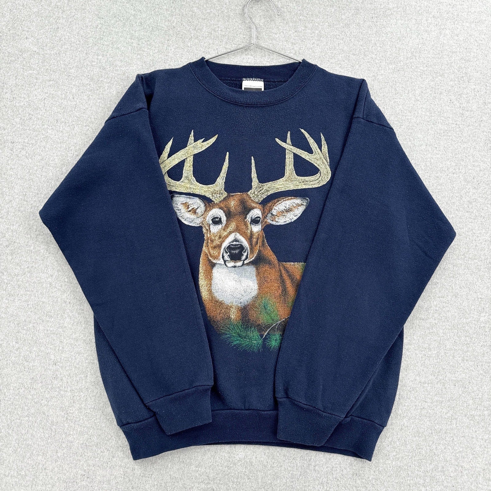 Vintage 90s Deer Wildlife Nature Crewneck Sweatshirt