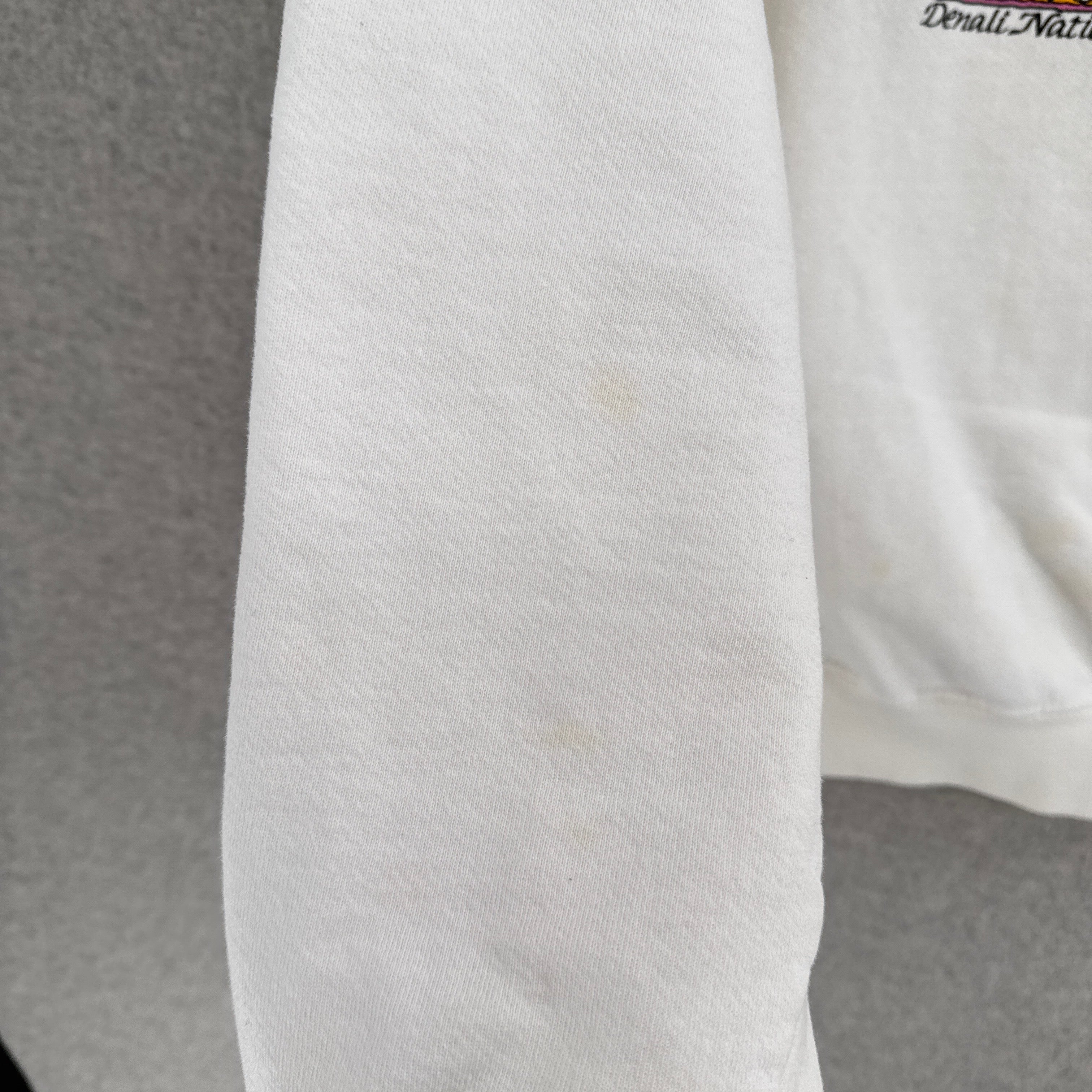 Vintage 90s Denali National Park Wolf Collared Sweatshirt