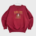 Red sweatshirt with 'Florida State' text and logo on a gray background