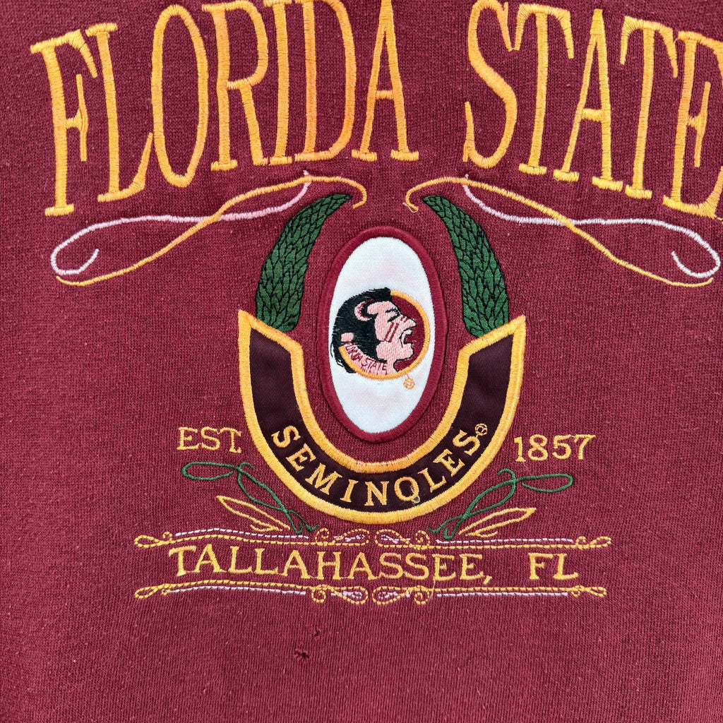 Florida State Seminoles logo on a maroon background