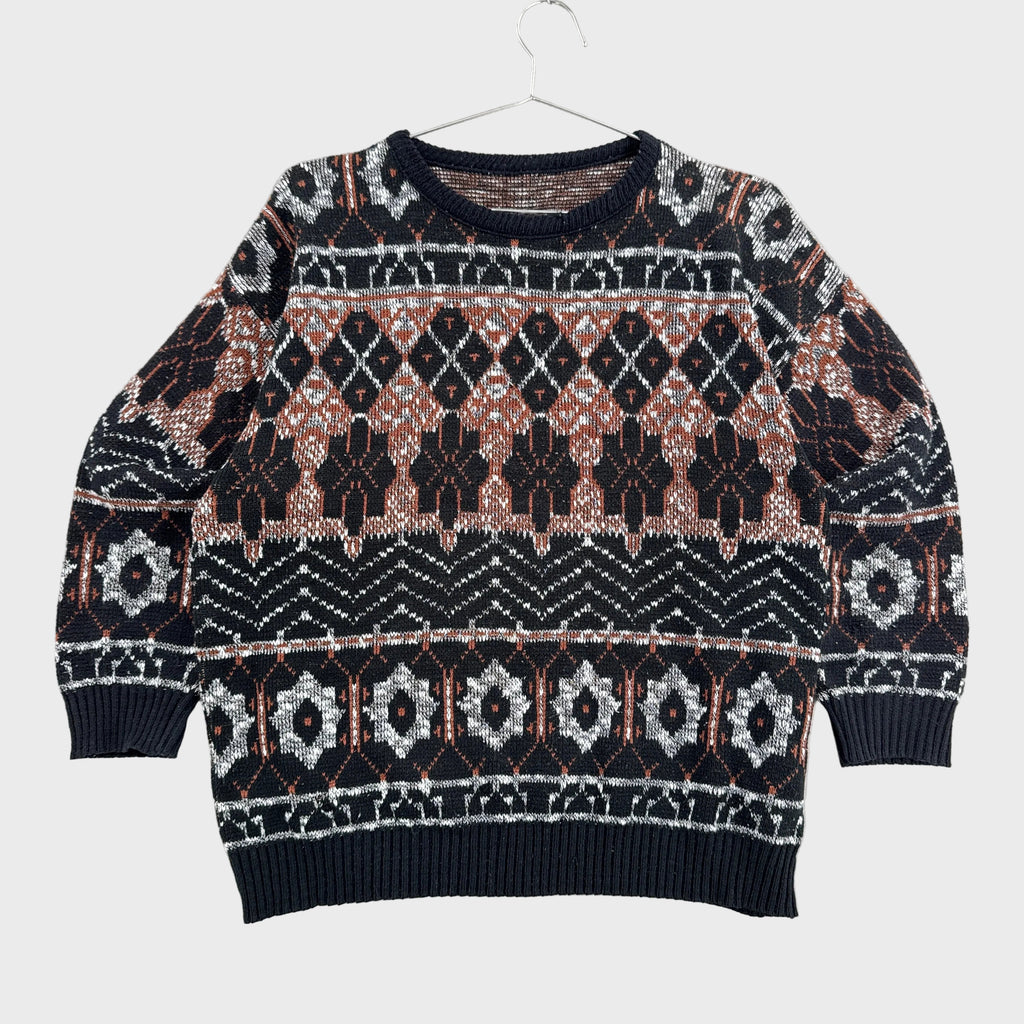 Vintage 90s Geometric Pattern Knitted Sweater