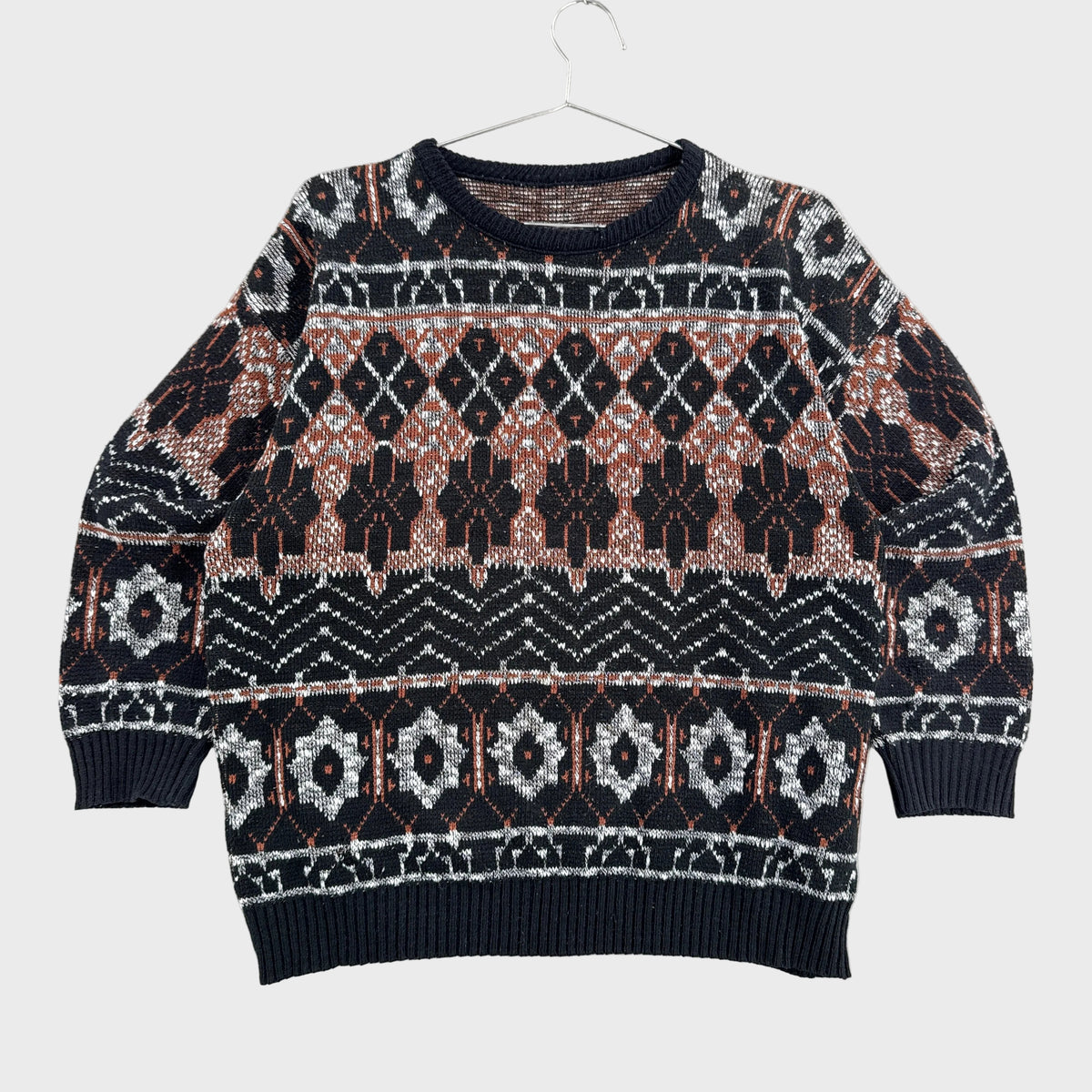 Vintage 90s Geometric Pattern Knitted Sweater