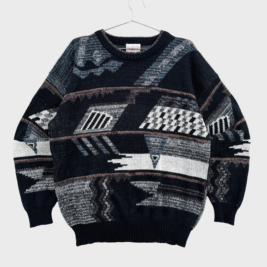 Vintage 90s Geometric Pattern Knitted Sweater