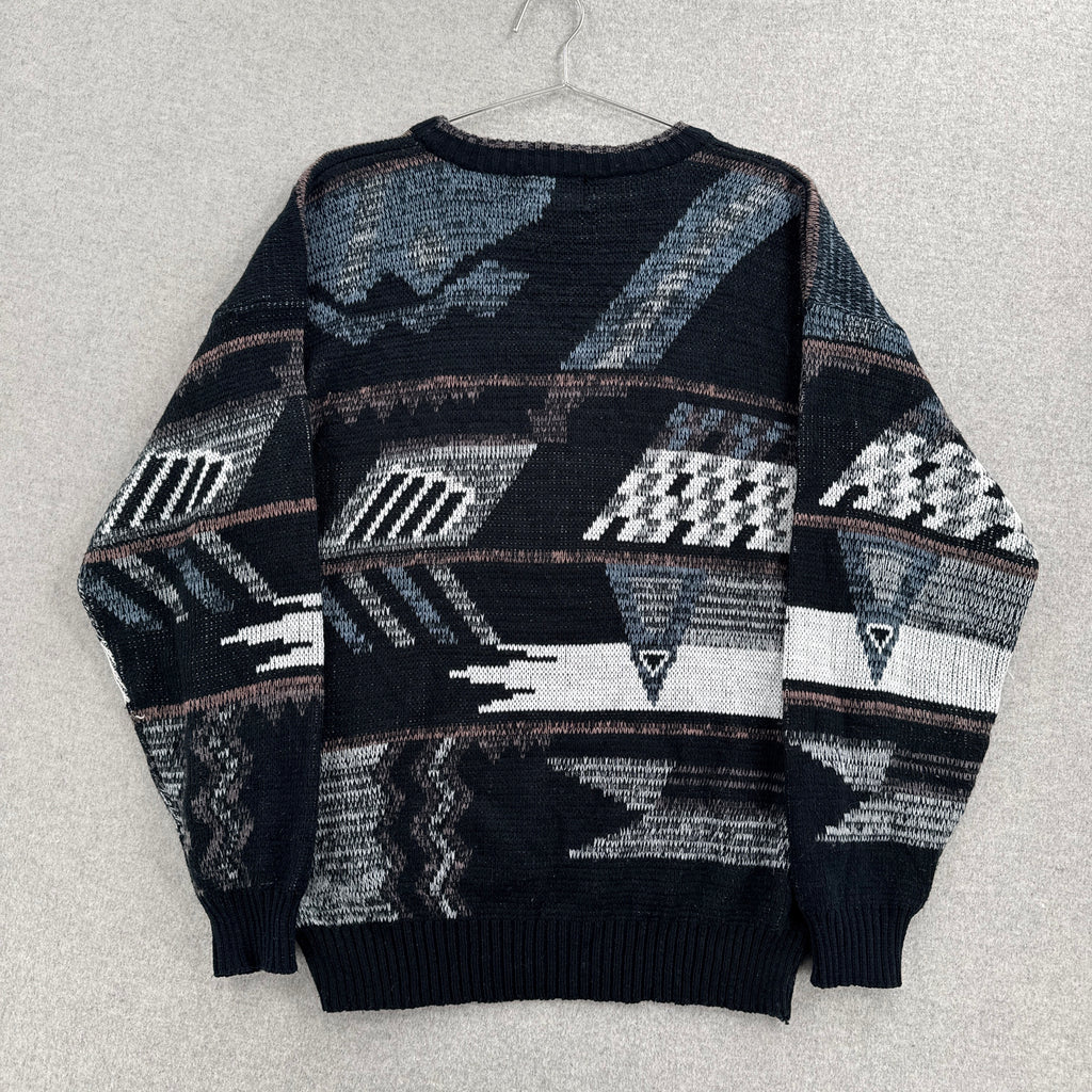 Vintage 90s Geometric Pattern Knitted Sweater1
