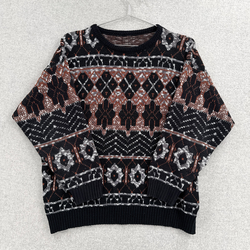 Vintage 90s Geometric Pattern Knitted Sweater