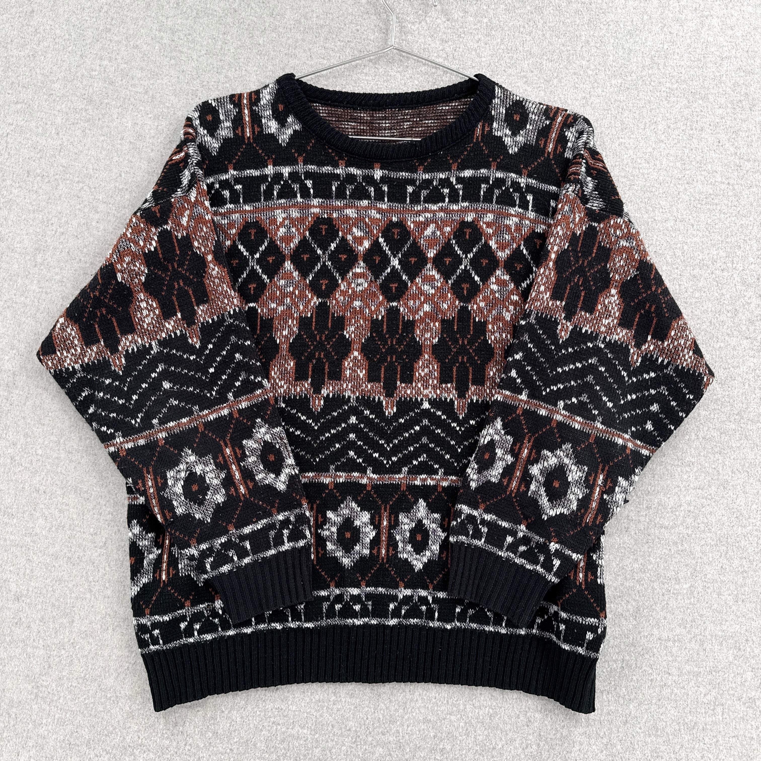 Vintage 90s Geometric Pattern Knitted Sweater