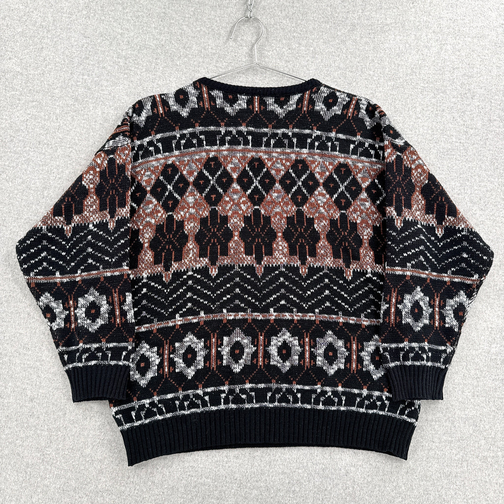 Vintage 90s Geometric Pattern Knitted Sweater
