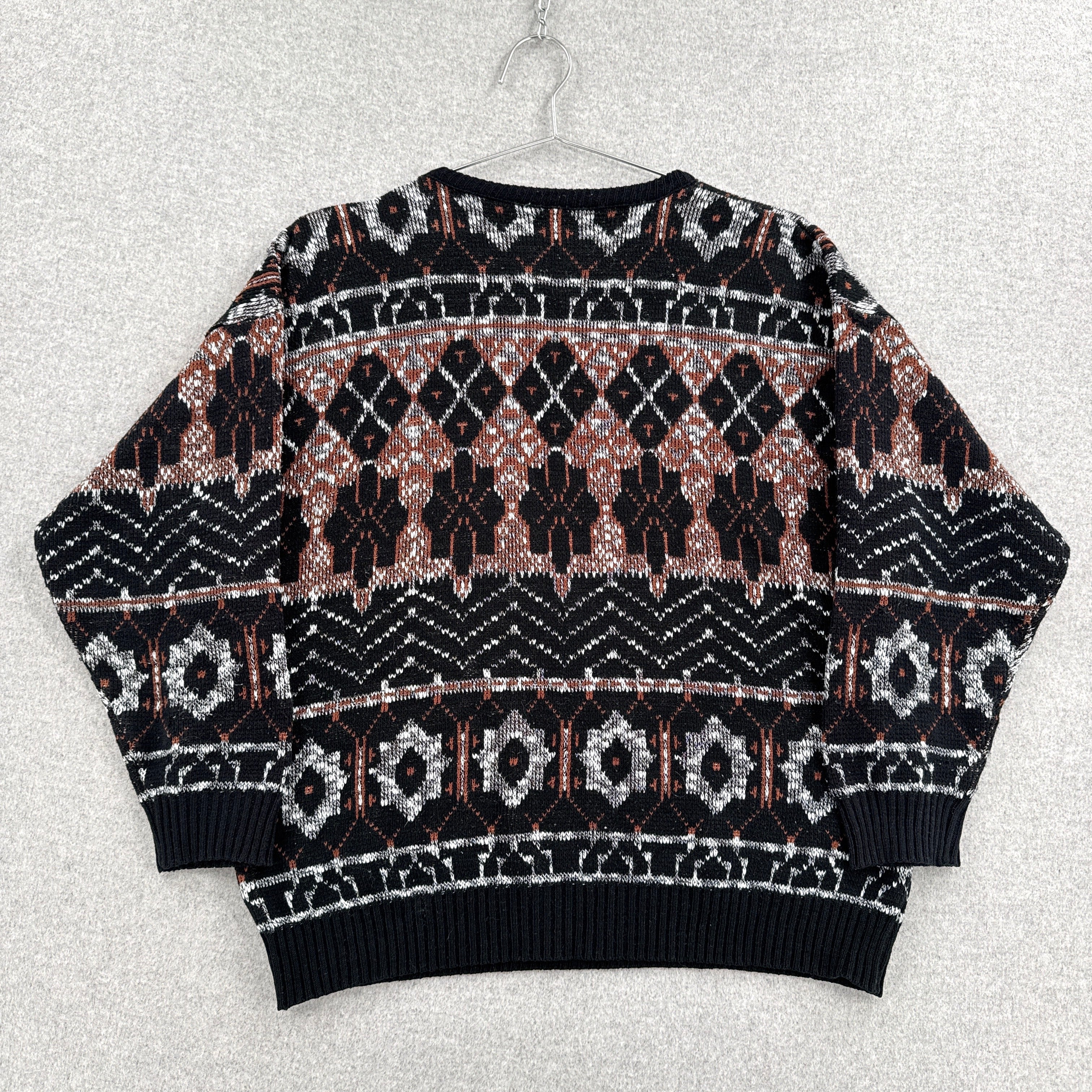 Vintage 90s Geometric Pattern Knitted Sweater