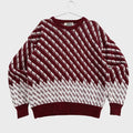 Vintage 90s Geometric Pattern Stripes Knitted Sweater