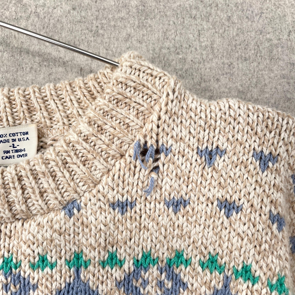 Vintage 90s Geometric Stripes Pattern Sweater