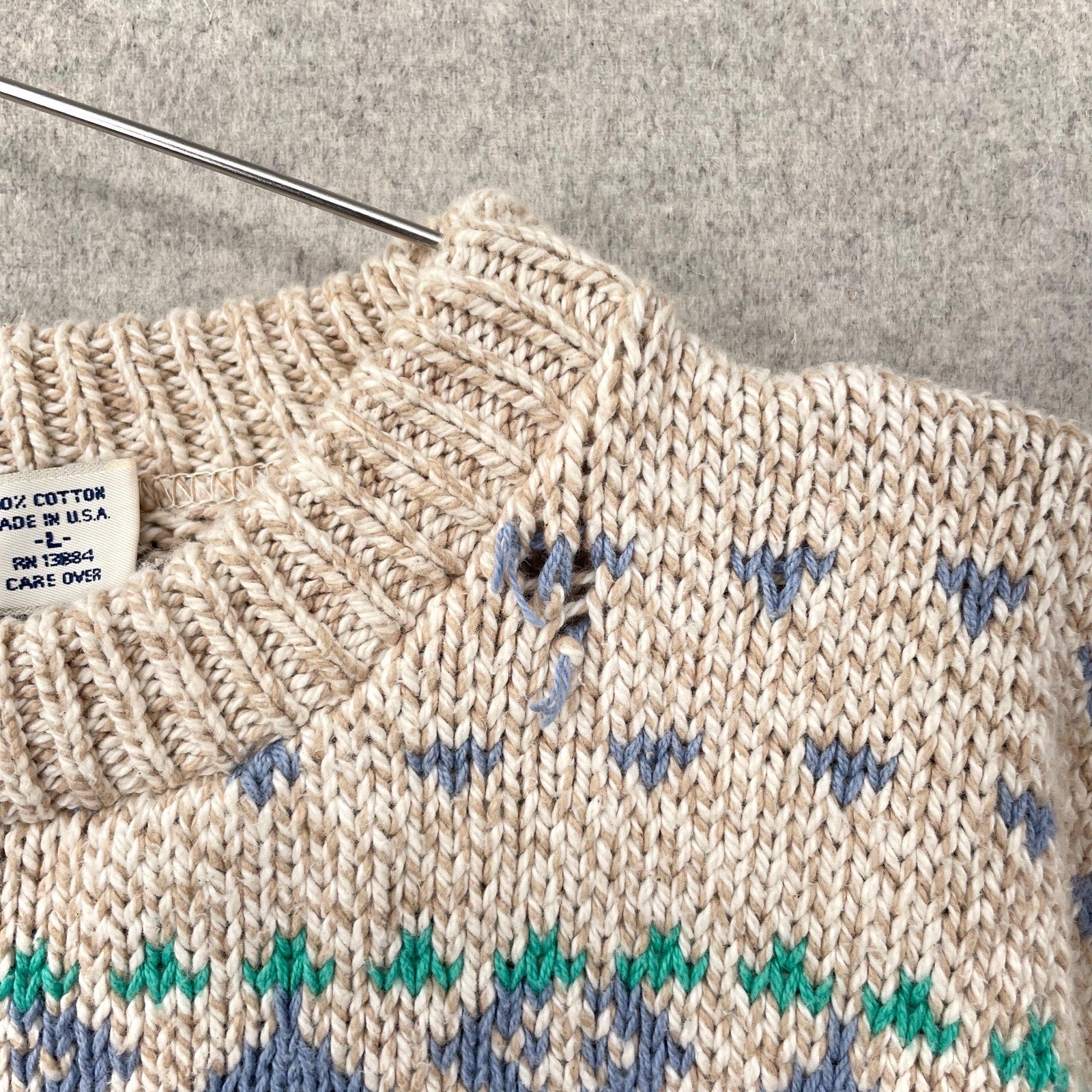 Vintage 90s Geometric Stripes Pattern Sweater
