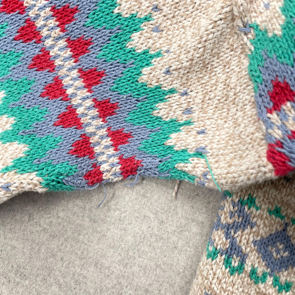 Vintage 90s Geometric Stripes Pattern Sweater