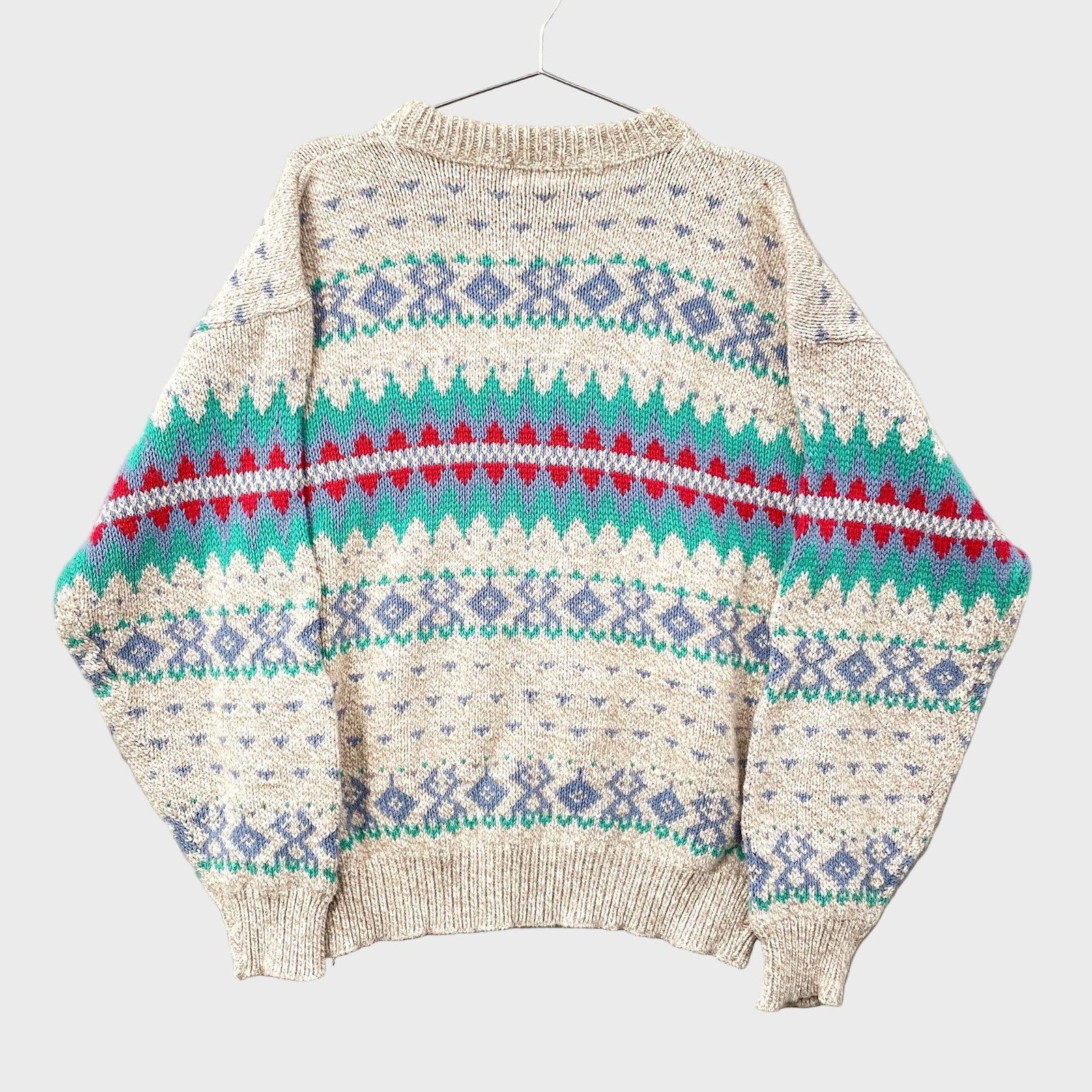 Vintage 90s Geometric Stripes Pattern Sweater