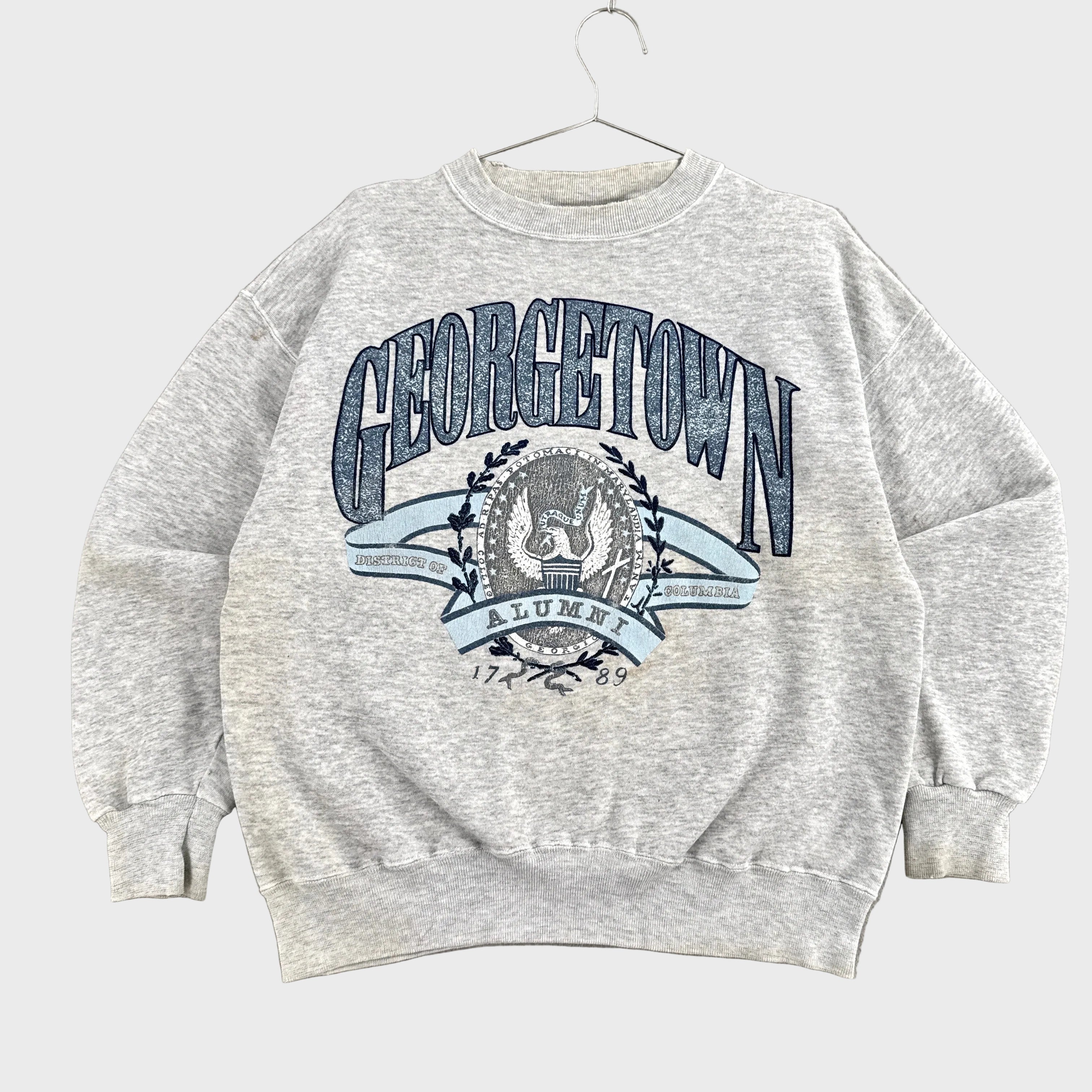 Vintage 90s Georgetown University College Crewneck Sweatshirt