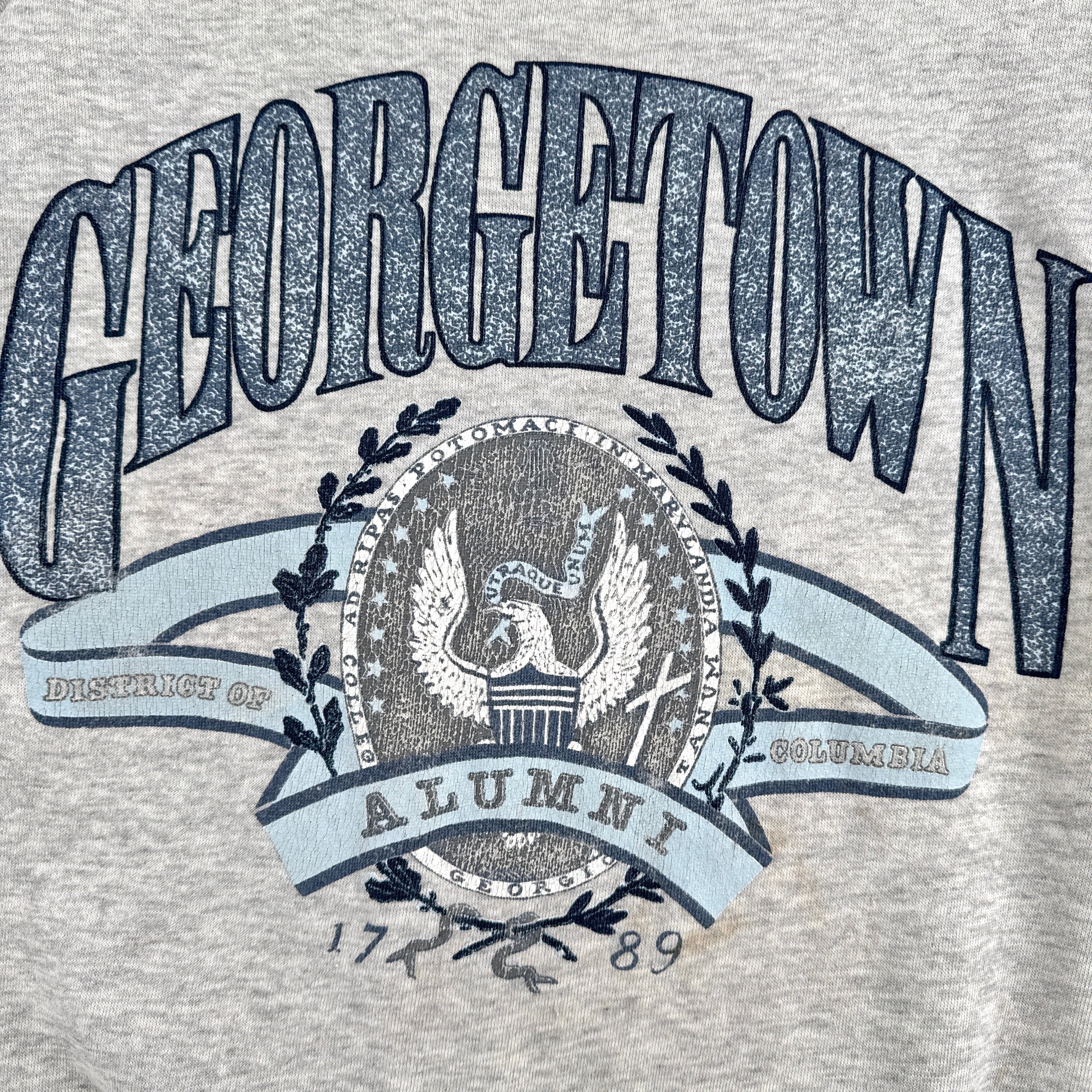Vintage 90s Georgetown University College Crewneck Sweatshirt