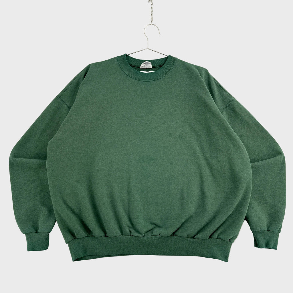 Vintage 90s Green Blank Crewneck Sweatshirt