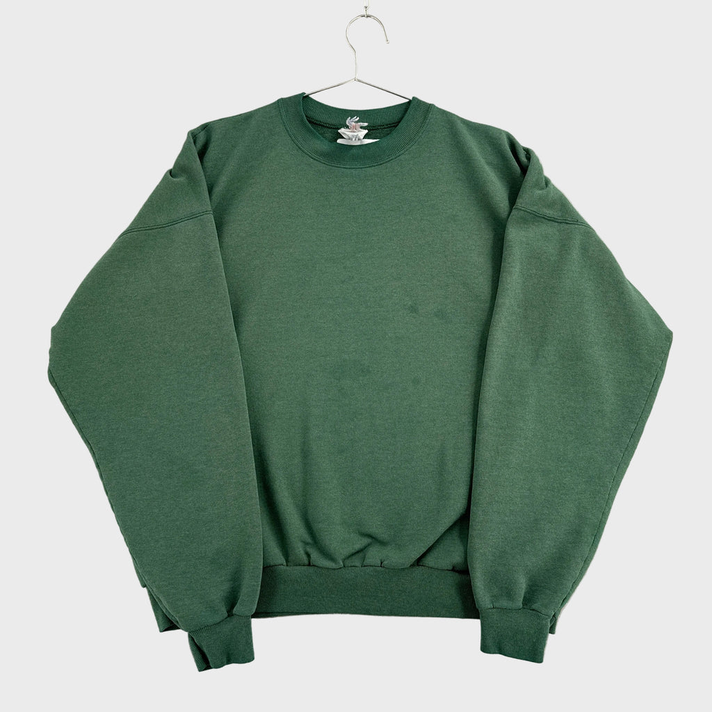 Vintage 90s Green Blank Crewneck Sweatshirt