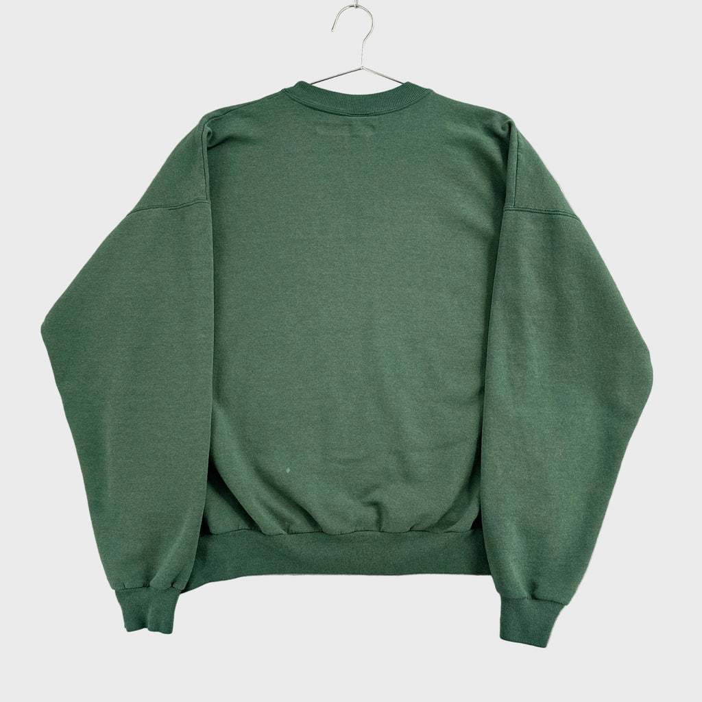Vintage 90s Green Blank Crewneck Sweatshirt