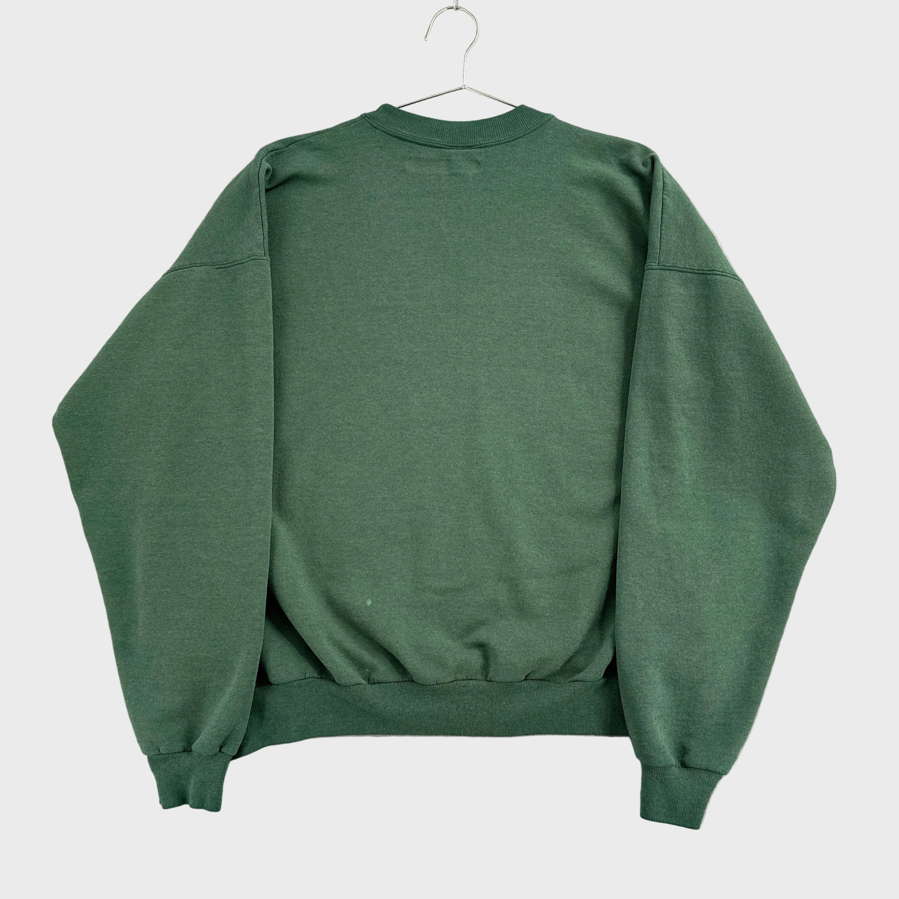 Vintage 90s Green Blank Crewneck Sweatshirt