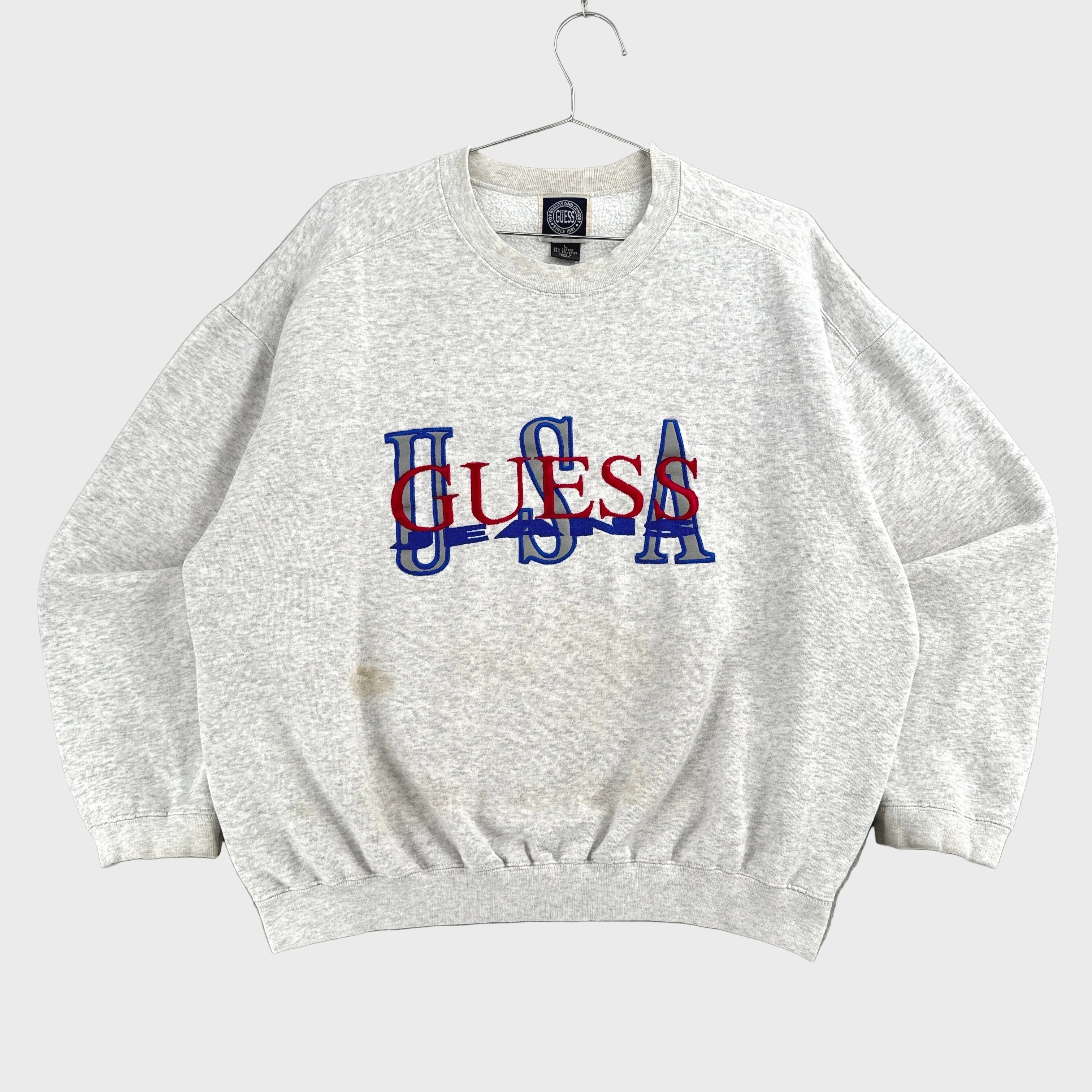 Vintage 90s Guess Jeans Embroidered Crewneck Sweatshirt